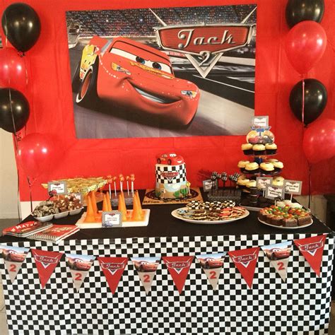 Rev up the Fun with a Disney Cars Themed Dessert Table!