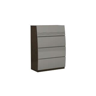 Q-Max 31"W Gray Chest,Light Gray and Brown,Lacquer Finish Wood Table Top - Bed Bath & Beyond ...