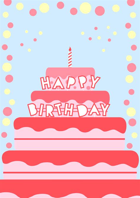 Happy Birthday Card - Free Stock Illustrations | Creazilla