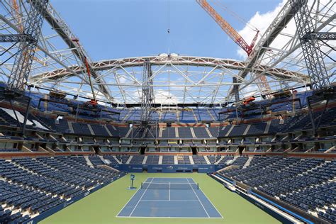 Supporting Structure for Arthur Ashe Roof Is Completed - The New York Times