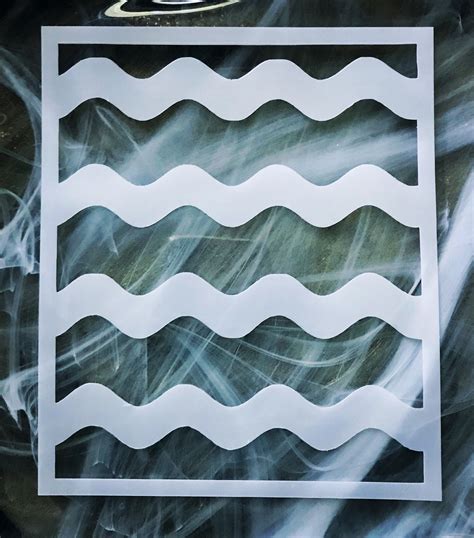 Stencil for Painting Reusable Wavy Lines Stencil Ric Rac - Etsy