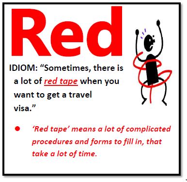 red idiom | English transition words, Idioms, Teaching idioms