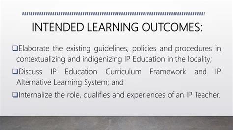 Indigenous Peoples Education Curriculum Framework