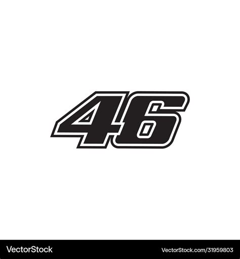 Number 46 icon symbol Royalty Free Vector Image