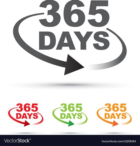 365 days set Royalty Free Vector Image - VectorStock