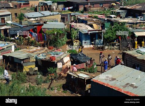 Squatter camp near Soweto Johannesburg South Africa R Cundy Stock Photo - Alamy