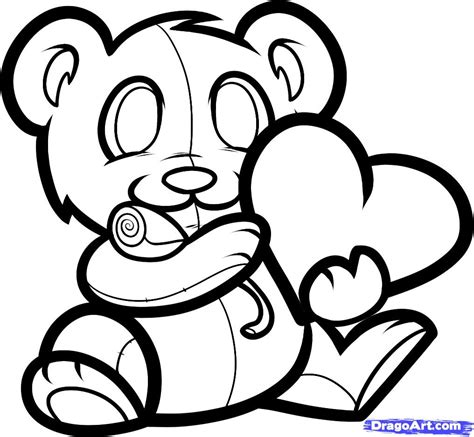 Simple Teddy Bear Drawing Coloring Pages