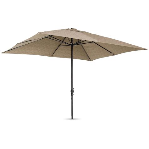 8x10' Rectangular Umbrella, Khaki - 161330, Patio Umbrellas at Sportsman's Guide