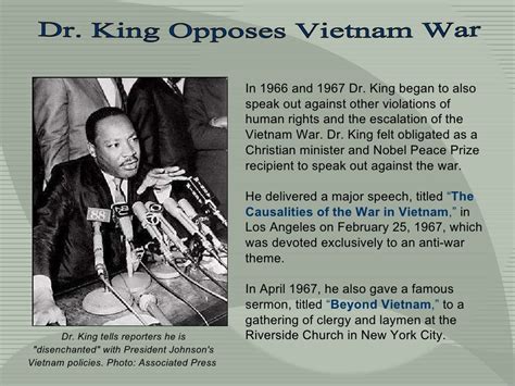 Dr. King Opposes Vietnam War