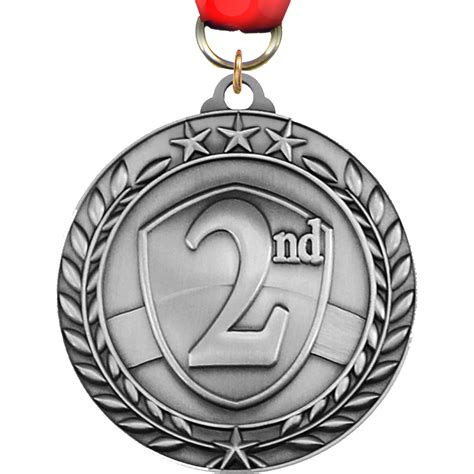 Second Place Dimensional Medal - Silver - Trophy Depot