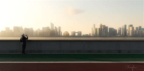 Hangzhou cityscape by Qiantangjiang riverside 杭州城市风光 on Behance