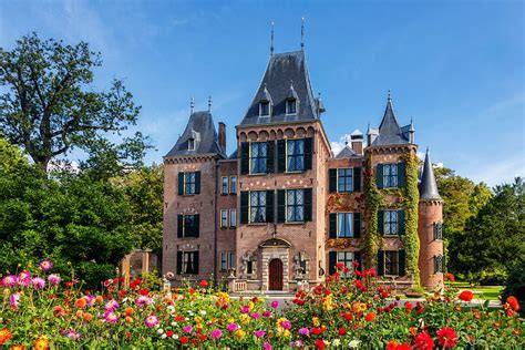 Keukenhof Castle, Netherlands, trees, flowers, castle, netherlands HD ...