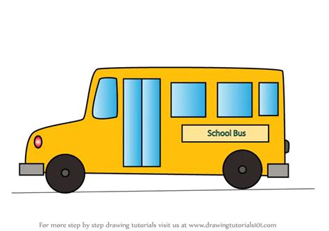 How to Draw a Simple School Bus (Other) Step by Step | DrawingTutorials101.com