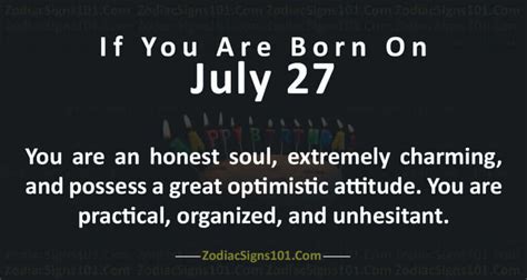 July 27 Zodiac is Leo, Birthdays and Horoscope - ZodiacSigns101