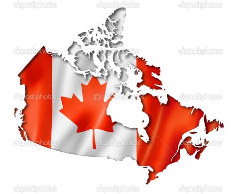 Canadian flag map — Stock Photo © daboost #48126609