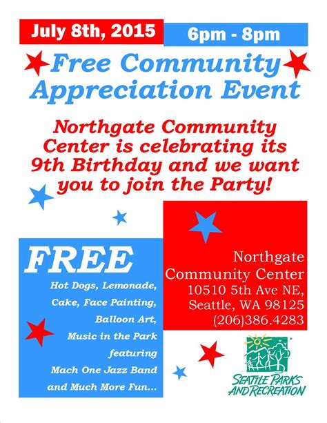 Northgate Community Center Birthday Party « Pinehurst Seattle