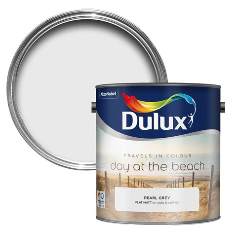 Dulux Travels In Colour Pearl Grey Matt Emulsion Paint 2.5L | Departments | DIY at B&Q