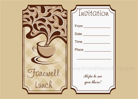 Farewell Lunch Invitation