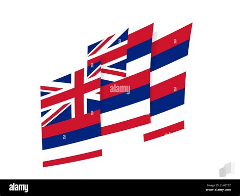 Hawaii flag in an abstract ripped design. Modern design of the Hawaii flag. Vector icon Stock ...
