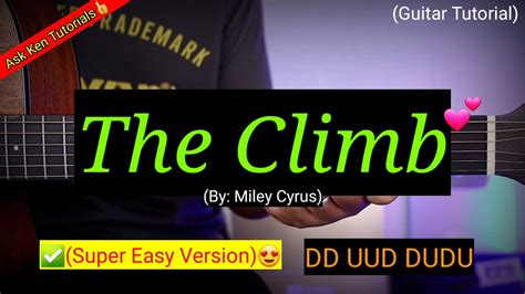 The Climb - Miley Cyrus (EASY CHORDS)😍 | Guitar Tutorial - YouTube