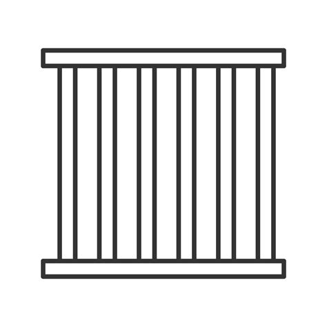 Prison bars linear icon. Animal cage. Thin line illustration. Jail ...