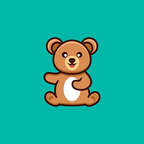 cute bear logo design concept 21565353 Vector Art at Vecteezy