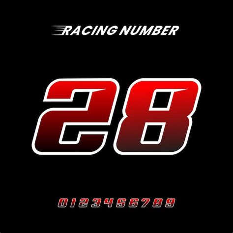 Premium Vector | Sport Racing Number 28 logo design vector