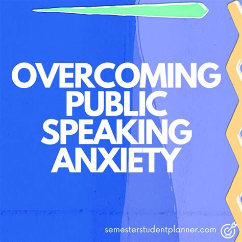 Overcoming public speaking anxiety – Semester Student Planner