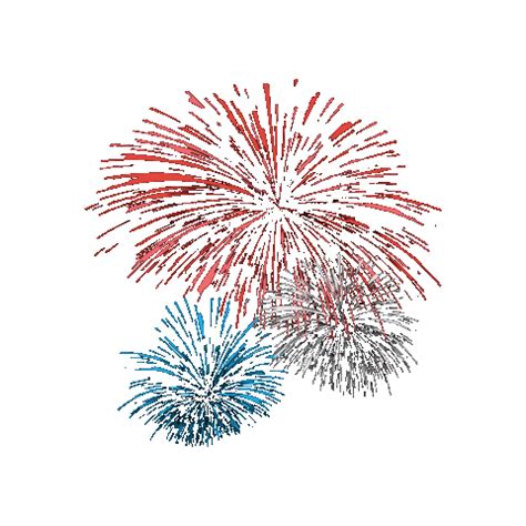 4Th Of July Fireworks Sticker - Clip Art Library