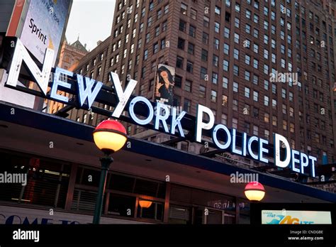 New York Police Department building in Times Square in Manhattan, New ...