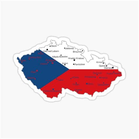 "Czech map with national flag, Czech Flag inside Map of Czech Republic ...