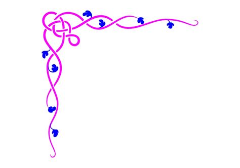 Small Blue And Pink Borders - Clip Art Library