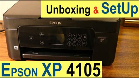 Epson XP-4105 SetUp (Initial SetUp) Install Setup Ink & Copy Test 🖨. - YouTube