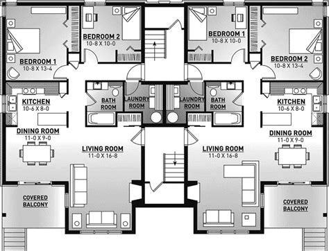 Santa Domingo Eight-Plex Home Plan 032S-0001 - Shop House Plans and More