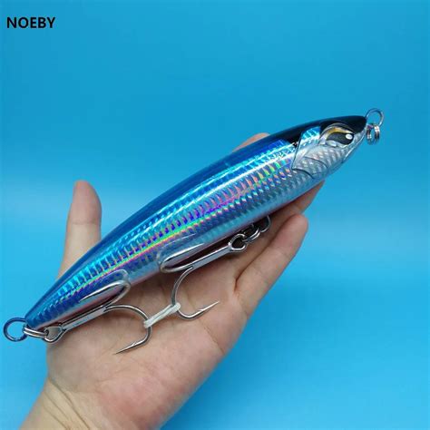 NOEBY 1pcs NEW bait 86g/190mm Top water pencil fishing lure 4colors big Marlin Tuna Trolling ...