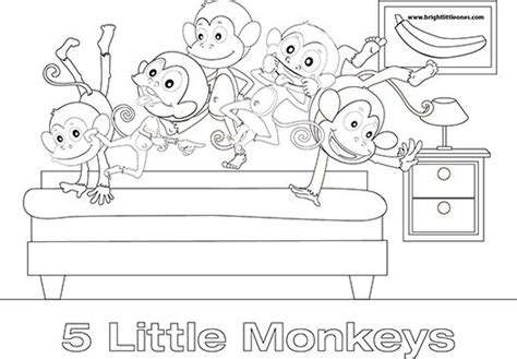 Five Little Monkeys Coloring Page