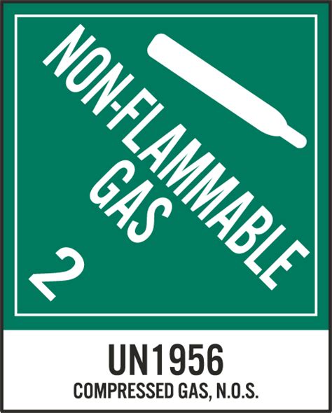 UN1956 Compresed Gas Label - Save 10% Online