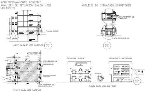 Bedroom situation analysis plan and section detail dwg file - Cadbull