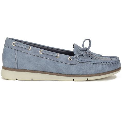 Bata Comfit Light Blue Loafers For Women | Bata