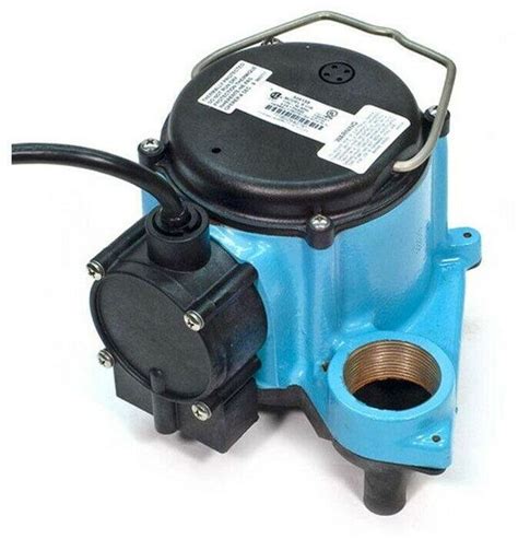 Little Giant Automatic Sump Pump 1/3 HP Submersible Self-Priming Float Switch - Sump, Sewage ...