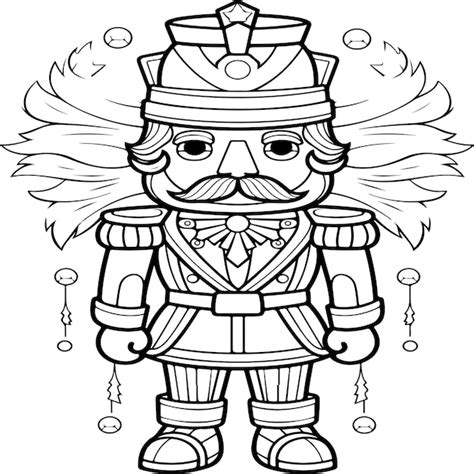 Premium Vector | Nutcracker coloring page