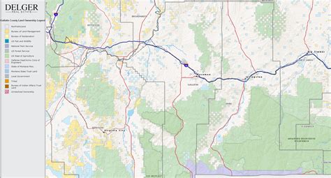 Public Land Map – Gallatin County – Montana – DELGER REAL ESTATE ...