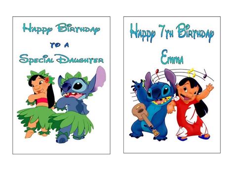 Personalised Printed LILO & STITCH Birthday Cards for Any | Etsy