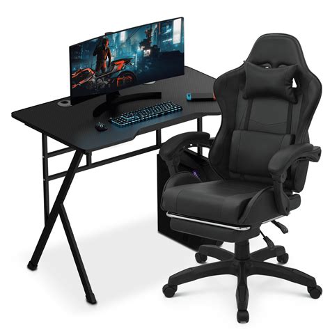 Magshion Gaming Desk & Chair Set with Keyboard Tray, Durable Steel ...