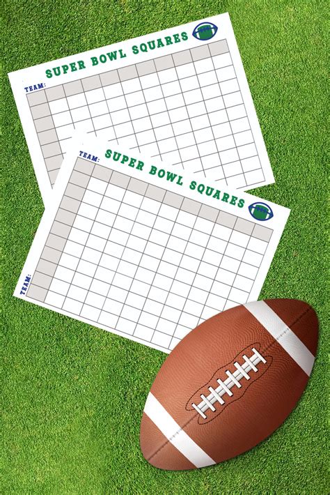 Free Printable Super Bowl Squares Template