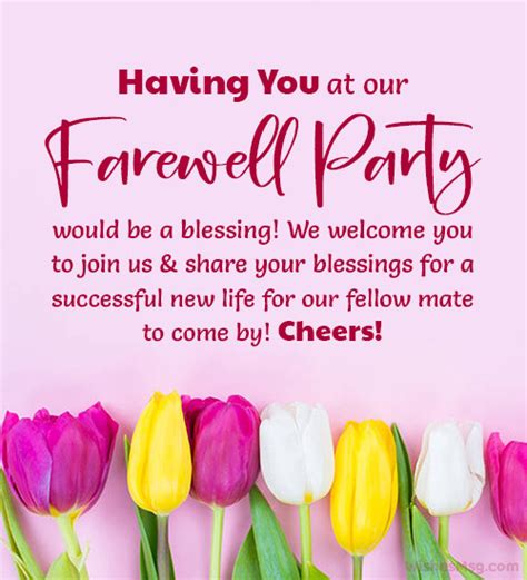 Farewell Party Invitation Messages and Ideas - WishesMsg