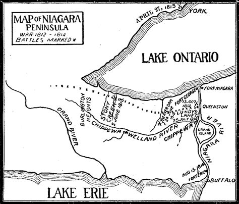 Map of Niagara Peninsula: War of 1812 Bicentennial