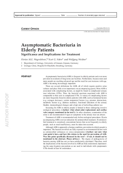 (PDF) Asymptomatic Bacteriuria in Elderly Patients | Kurt Naber ...