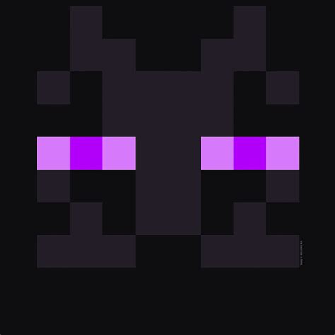 Enderman Face Pixel Art