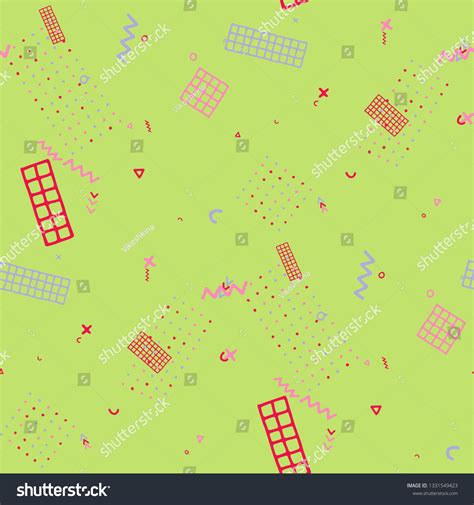 Vintage Memphis Pattern Seamless Background Wallpaper Stock Vector ...